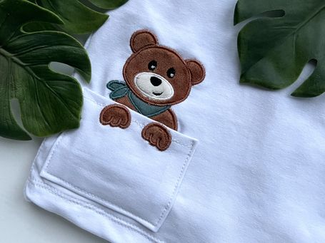 Bär Tierapplikation für Babykleidung Kinderkleidung